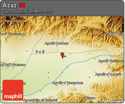 Physical 3D Map of Azaz