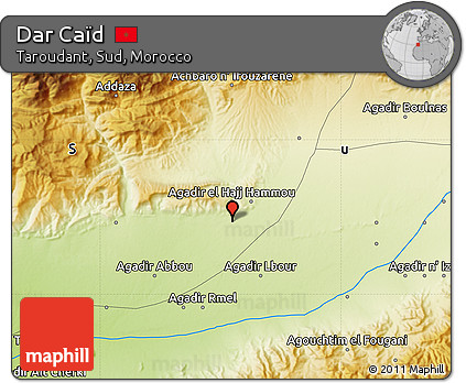 Physical Map of Dar Caïd