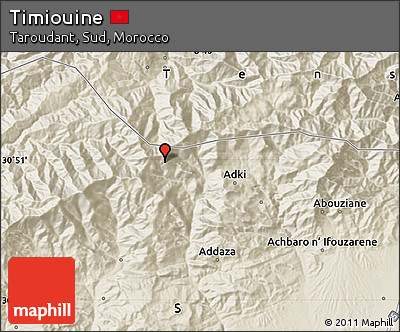 Shaded Relief Map of Timiouine