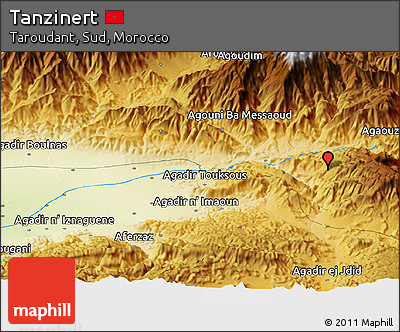Physical Panoramic Map of Tanzinert