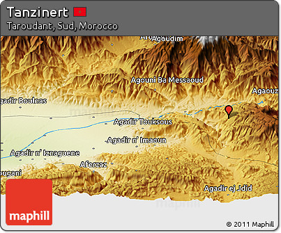 Physical Panoramic Map of Tanzinert