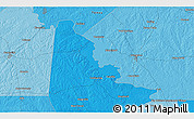 Political 3D Map of the area around 30° 42' 29" N, 95° 7' 30" W