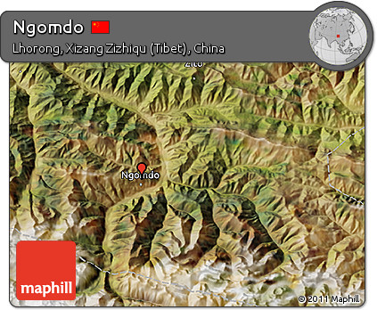 Satellite 3D Map of Ngomdo