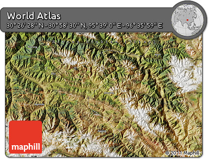 Satellite Map of the Area around 30° 42' 29" N, 96° 7' 30" E