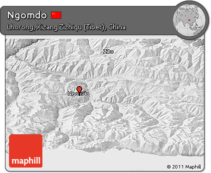 Physical Panoramic Map of Ngomdo