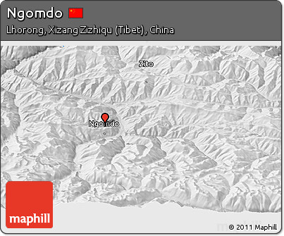 Physical Panoramic Map of Ngomdo