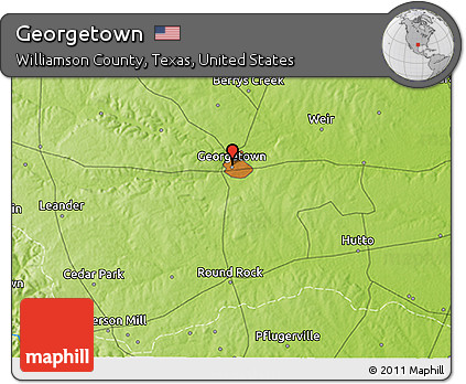 Physical 3D Map of Georgetown
