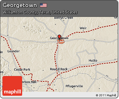 Shaded Relief 3D Map of Georgetown