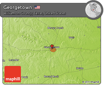 Physical Map of Georgetown