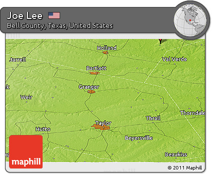 Physical Panoramic Map of Joe Lee
