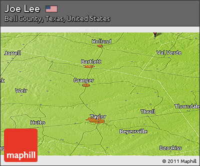 Physical Panoramic Map of Joe Lee