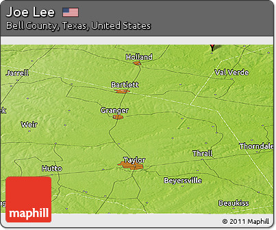 Physical Panoramic Map of Joe Lee