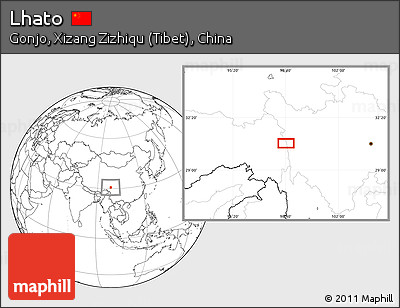 Blank Location Map of Lhato