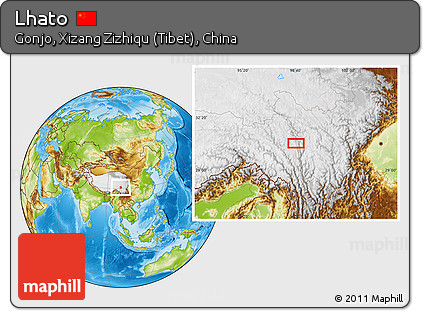 Physical Location Map of Lhato