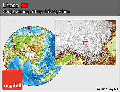 Physical Location Map of Lhato