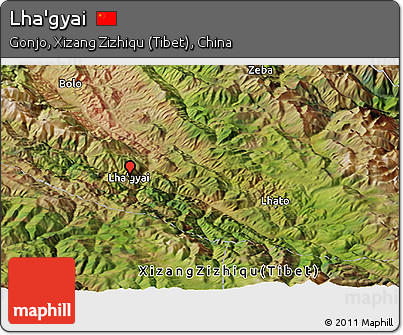 Satellite Panoramic Map of Lha'gyai