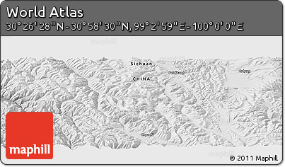 Physical Panoramic Map of the Area around 30° 42' 29" N, 99° 31' 30" E