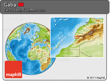 Physical Location Map of Gaba
