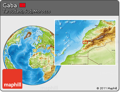 Physical Location Map of Gaba