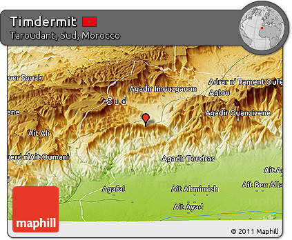 Physical Panoramic Map of Timdermit