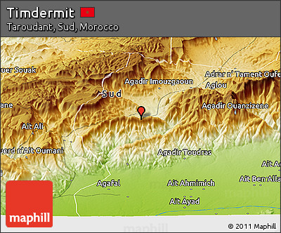 Physical Panoramic Map of Timdermit