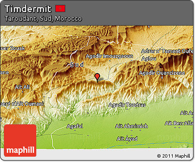 Physical Panoramic Map of Timdermit