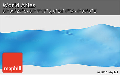 Physical Panoramic Map of the Area around 30° 23' 20" S, 0° 4' 30" E