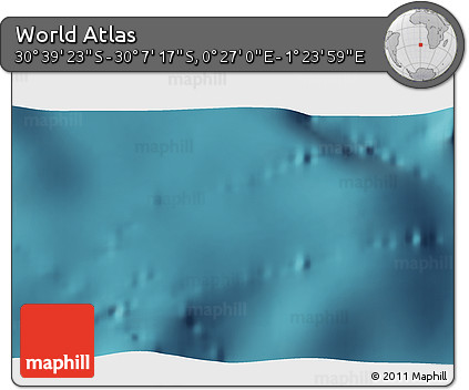 Satellite 3D Map of the Area around 30° 23' 20" S, 0° 55' 29" E