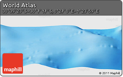Physical Panoramic Map of the Area around 30° 23' 20" S, 0° 55' 29" E
