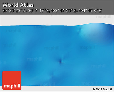 Physical 3D Map of the Area around 30° 23' 20" S, 103° 46' 30" E