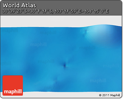Physical 3D Map of the Area around 30° 23' 20" S, 103° 46' 30" E