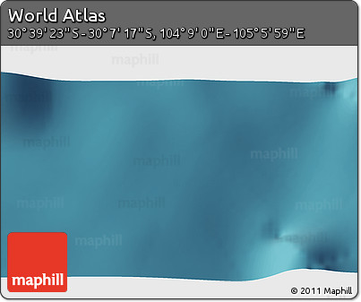 Satellite 3D Map of the Area around 30° 23' 20" S, 104° 37' 30" E
