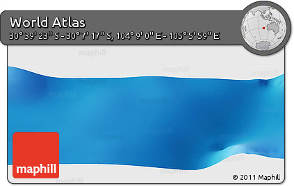 Physical Panoramic Map of the Area around 30° 23' 20" S, 104° 37' 30" E