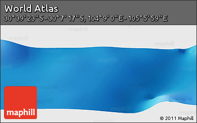 Physical Panoramic Map of the Area around 30° 23' 20" S, 104° 37' 30" E