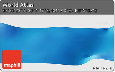 Physical Panoramic Map of the Area around 30° 23' 20" S, 104° 37' 30" E