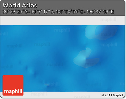 Physical 3D Map of the Area around 30° 23' 20" S, 106° 19' 29" E