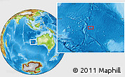 Physical Location Map of the area around 30° 23' 20" S, 106° 19' 29" E