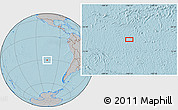 Gray Location Map of the area around 30° 23' 20" S, 106° 10' 30" W, hill shading