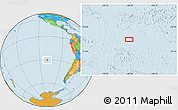 Political Location Map of the area around 30° 23' 20" S, 109° 34' 29" W