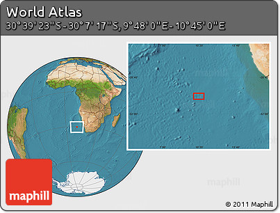 Satellite Location Map of the Area around 30° 23' 20" S, 10° 16' 30" E