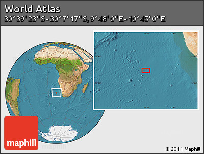Satellite Location Map of the Area around 30° 23' 20" S, 10° 16' 30" E
