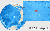 Shaded Relief Location Map of the area around 30° 23' 20" S, 111° 16' 30" W
