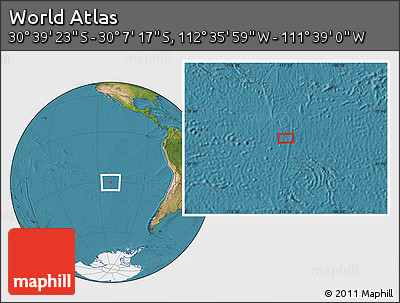 Satellite Location Map of the Area around 30° 23' 20" S, 112° 7' 30" W
