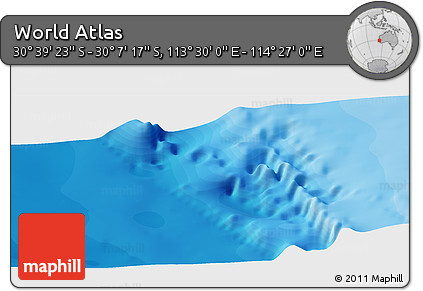 Political Panoramic Map of the Area around 30° 23' 20" S, 113° 58' 29" E