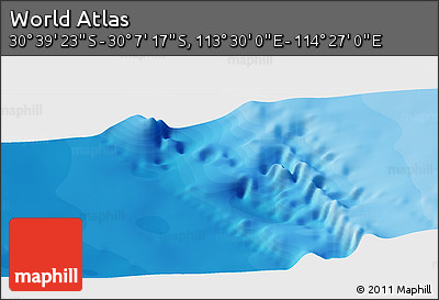 Political Panoramic Map of the Area around 30° 23' 20" S, 113° 58' 29" E