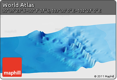 Political Panoramic Map of the Area around 30° 23' 20" S, 113° 58' 29" E
