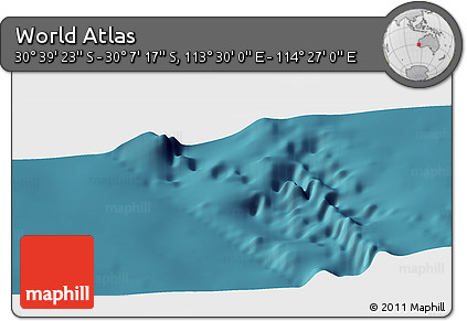 Satellite Panoramic Map of the Area around 30° 23' 20" S, 113° 58' 29" E