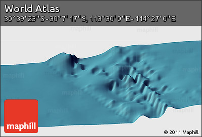 Satellite Panoramic Map of the Area around 30° 23' 20" S, 113° 58' 29" E