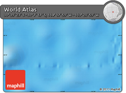 Physical Map of the Area around 30° 23' 20" S, 113° 49' 29" W
