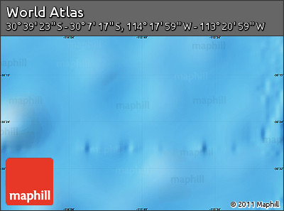 Physical Map of the Area around 30° 23' 20" S, 113° 49' 29" W